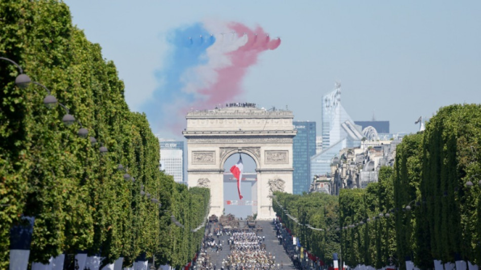 Desfile militar en Par&iacute;s para la fiesta nacional francesa, en plena guerra en Ucrania