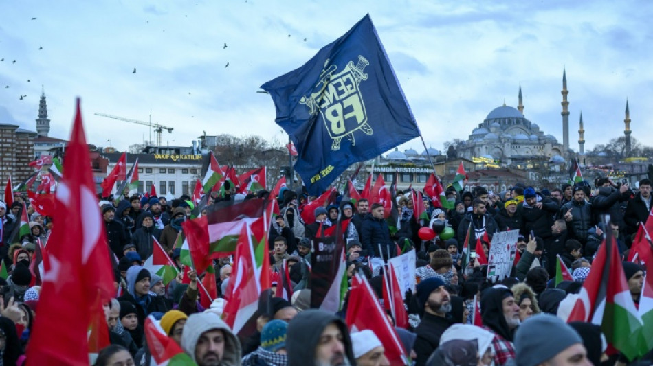 Des milliers de personnes manifestent en faveur de Gaza &agrave; Istanbul