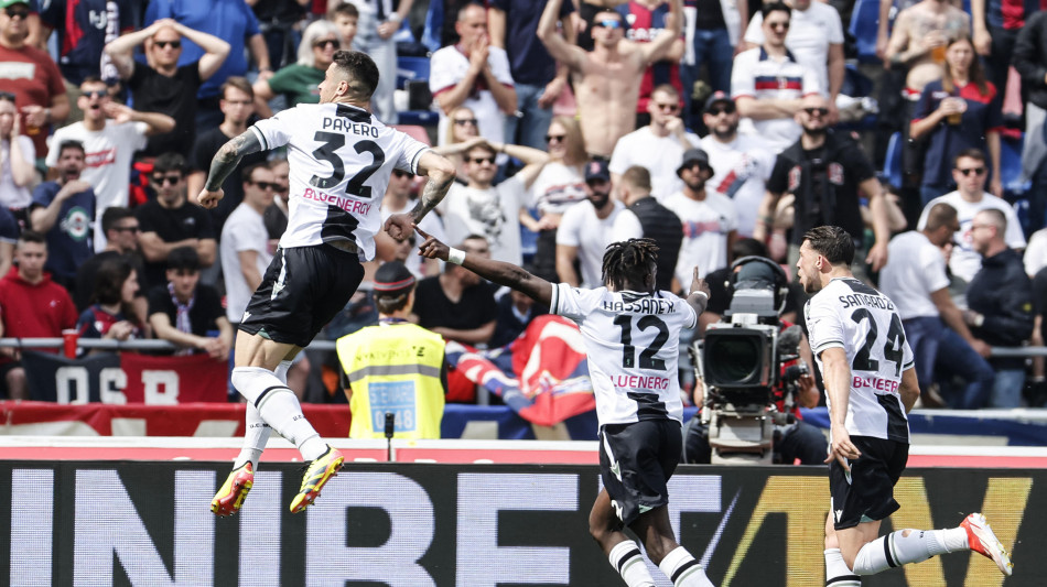 Frena il Bologna, &egrave; 1-1 con l'Udinese