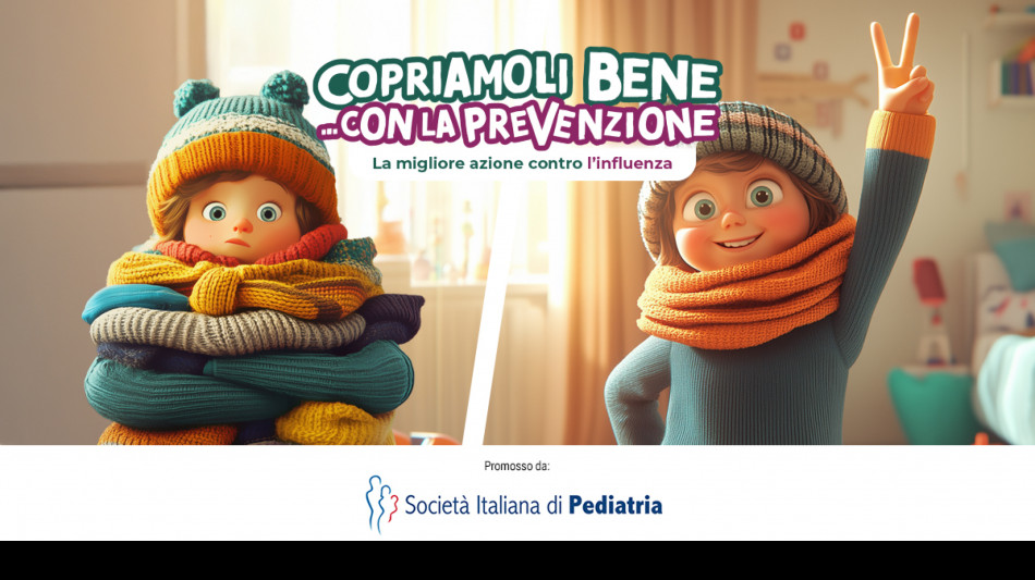 Ogni anno 1 bimbo su 4 con influenza, la campagna dei pediatri