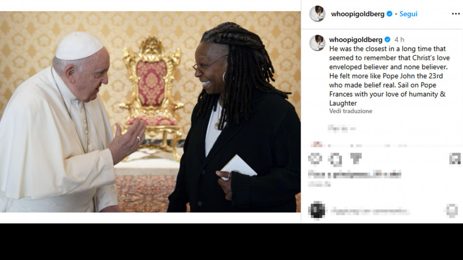 Per la morte del Papa è lutto anche a Hollywood